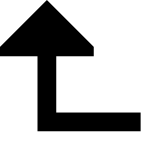 Arrow Turn Left Up SVG Icon